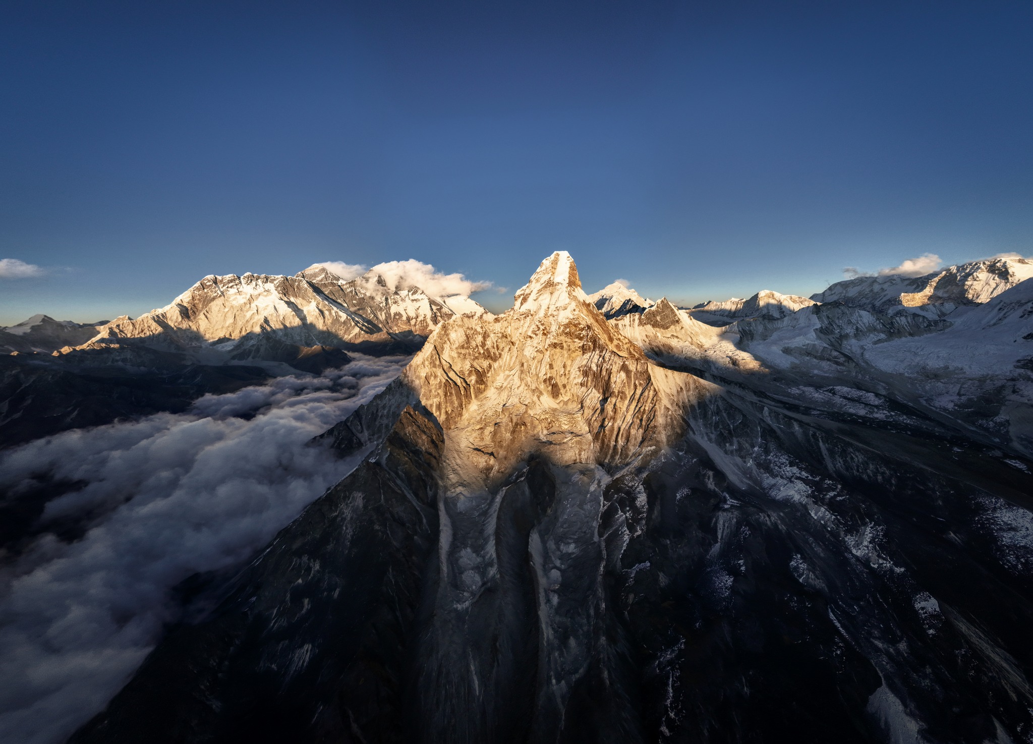 Russian climber Alena Sokolyanskaya summit Mt. Ama Dablam